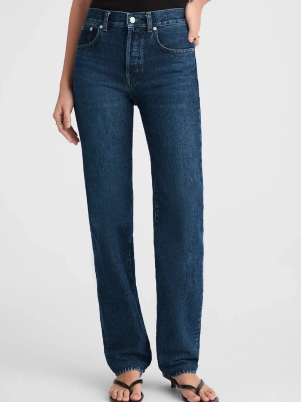 Madewell The Longline Straight Leg Jean High Rise Mckinney Wash NWT 27P